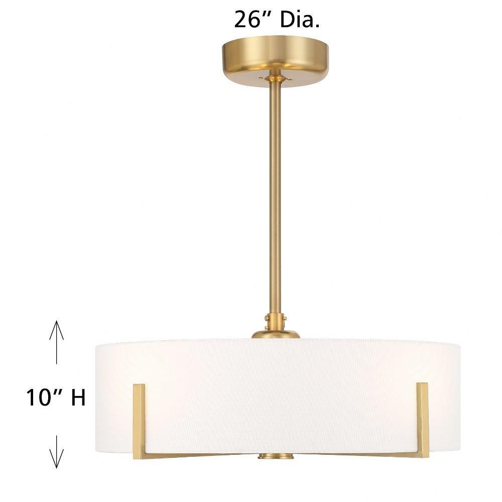 Mansell 24W 4 LED Fan D'Lier 10 Inch Tall and 26 Inch Wide By