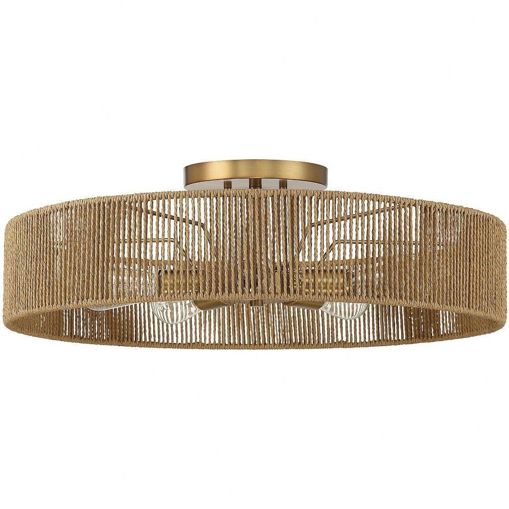 Ashe 5 Light 24 Inch Wide Semi Flush Mount by Savoy House - 6-1682